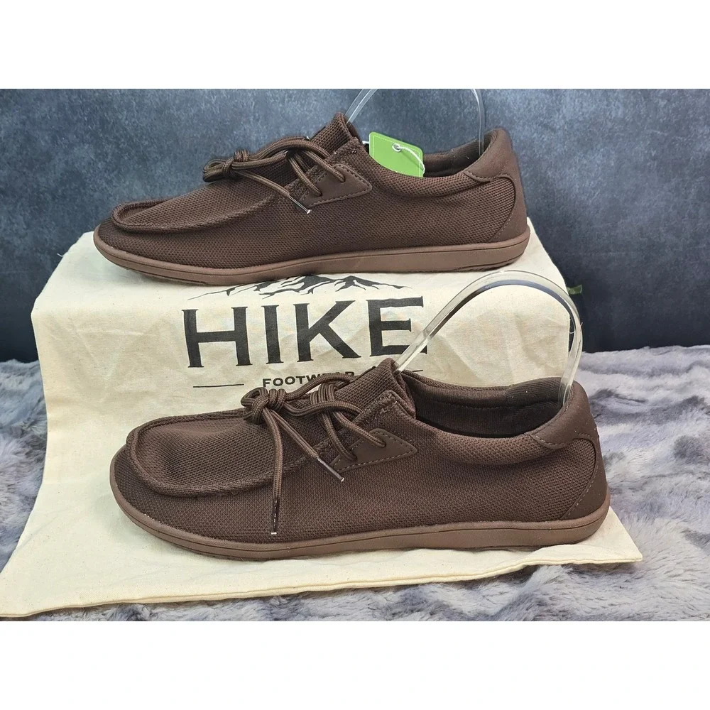 NWT Hike Footwear Reed Barefoot Shoes Dark Brown Loafers EU 43 Mens 10/10.5